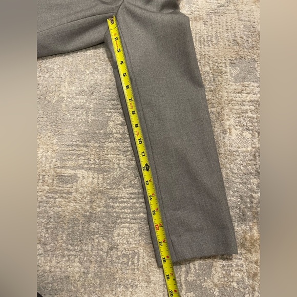 Calvin Klein Suit Blazer Jacket & Ankle Pants Gray Size 12 Turn Lock Buttons - Picture 10 of 12